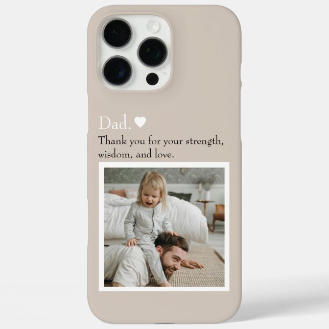 Dad, Thank You For – Custom Photo & Text |  Case-Mate iPhone Case (Back)