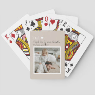 Dad, Thank You For – Custom Photo & Text    Playing Cards