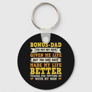 Dad Thanks For Putting Up With My Mom Keychain