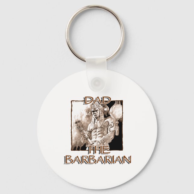 Dad the Barbarian Keychain (Front)