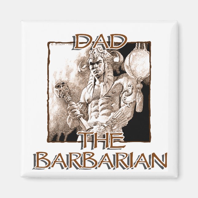 Dad the Barbarian Magnet (Front)