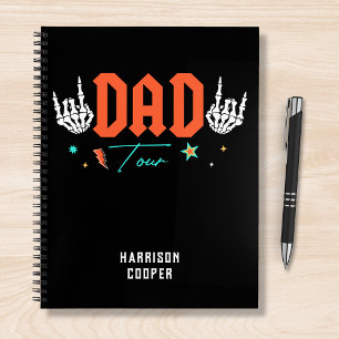 Dad The Fatherhood Tour Trendy Personalized Name Notebook