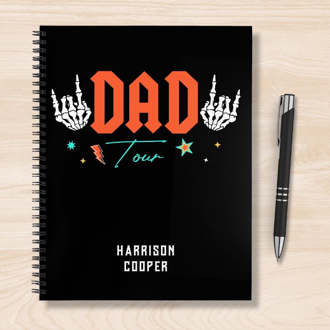 Dad The Fatherhood Tour Trendy Personalized Name Notebook (Creator Uploaded)