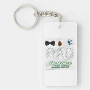 Dad The Greatest Man Keychain