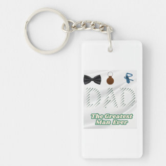 Dad The Greatest Man Keychain