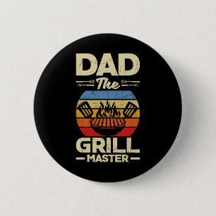 Dad The Grill Father's Day Bbq 2 Inch Round Button