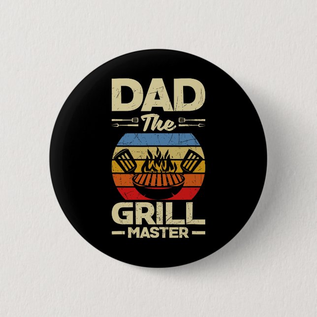 Dad The Grill Father's Day Bbq  2 Inch Round Button (Front)