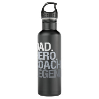 Dad The Hero The Man The Legend Coach Best Coach E 710 Ml Water Bottle