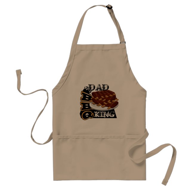 Dad the king of BBQ ribs and grill Standard Apron (Front)