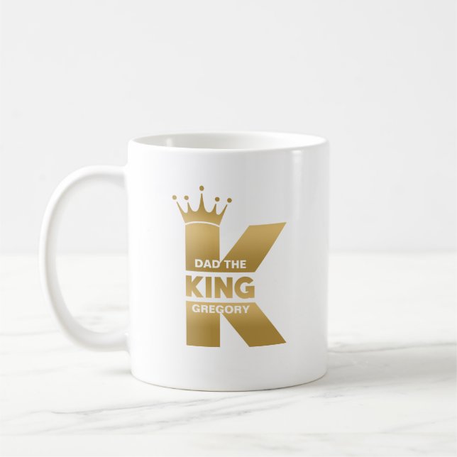 Dad The Kung Gold Creative Typography Coffee Mug (Left)