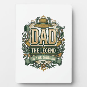 Dad The Legend in the Garden Vintage Gardening Des Plaque