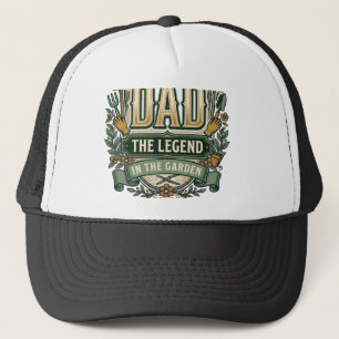 Dad The Legend in the Garden Vintage Gardening Des Trucker Hat