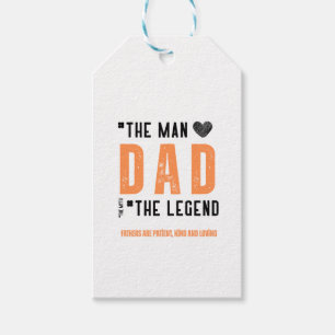 "Dad: The Man, The Legend – Heartfelt Father's Day Gift Tags