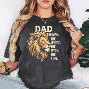 Dad The Man The Legend Lion Head Fathers Day T-Shirt