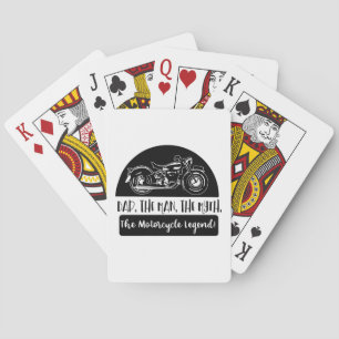 Dad The Man The Myth Motorcycle Legend Funny Quote Playing Cards