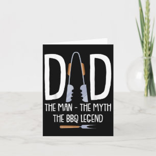 Dad The Man The Myth The Bbq Legend Funny Barbecue Card