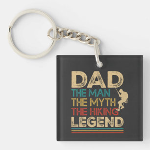 Dad The Man The Myth The Hiking Legend Keychain