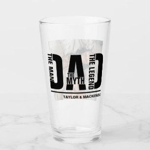 Dad The Man The Myth The Legend Personalized Glass