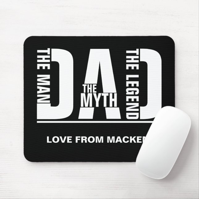 Dad The Man The Myth The Legend Personalized Mouse Pad (With Mouse)