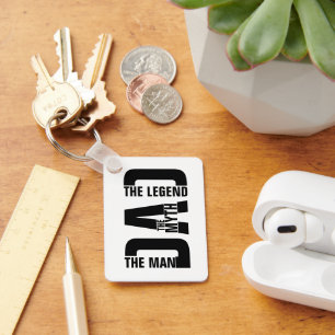Dad The Man The Myth The Legend Photo Personalized Keychain