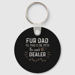 Dad The Man The Myth The Snack Dealer Dog Fathers Keychain