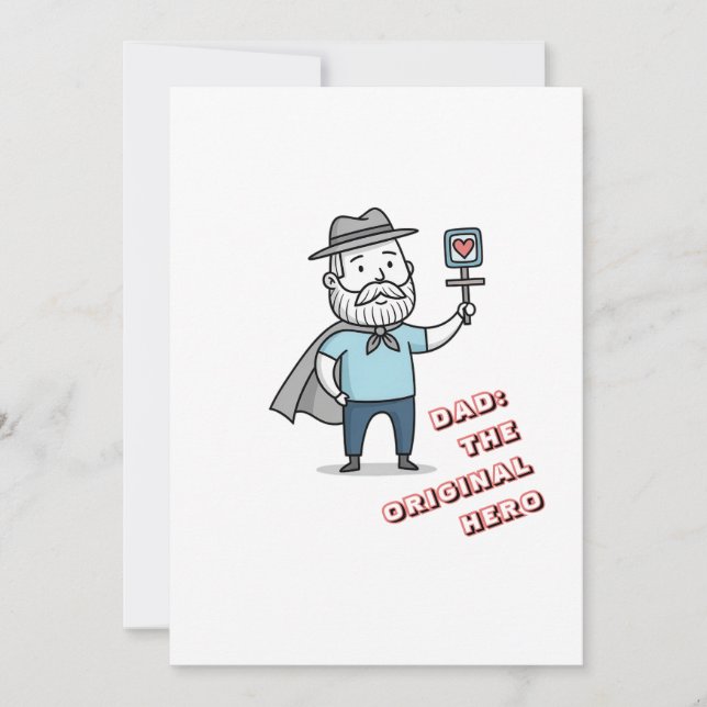 Dad the Original Hero Customizable Father's Day Invitation (Front)