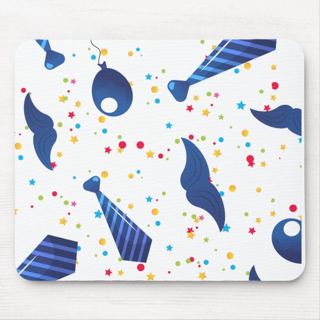 Dad tie blue colour mouse pad (Front)