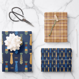Dad Tie Father's Day Wrapping Paper Sheet