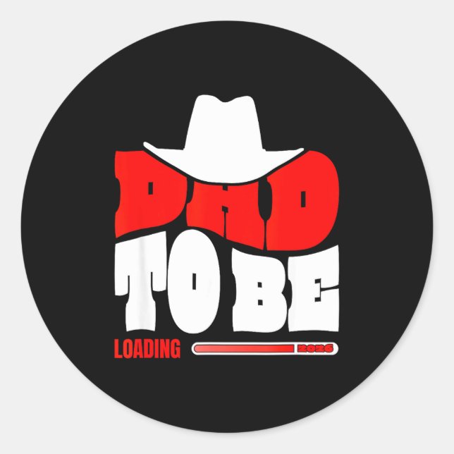 Dad To Be 2026 Dad Loading Funny New Dad  Classic Round Sticker (Front)