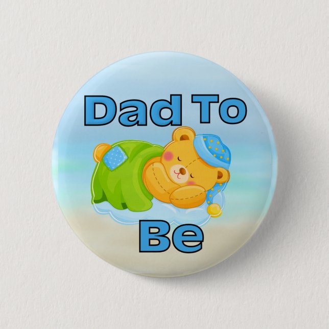 Dad to Be (Boy) 2 Inch Round Button (Front)