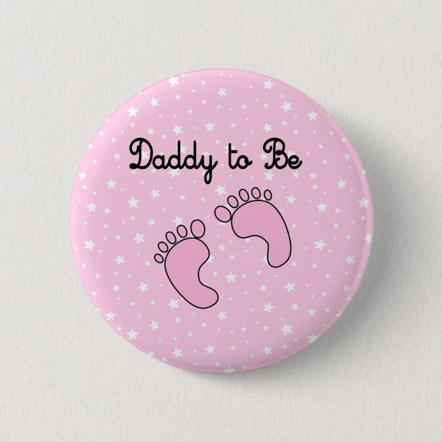 Dad to Be (Girl) 2 Inch Round Button (Front)
