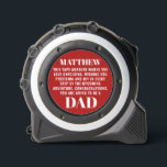 Dad-to-be Pregnancy Reveal to Husband Red Custom 1<br><div class="desc">Surprise your soon-to-be dad with a custom tape measure, a unique way to reveal the joy of pregnancy! Personalized with his name and text of your choice, this special tool combines functionality with sentimentality. Personalize it for an extra touch, making this reveal a cherished keepsake for the years to come....</div>