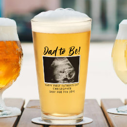 Dad to be Ultrasound Photo 1st Father's Day Glass