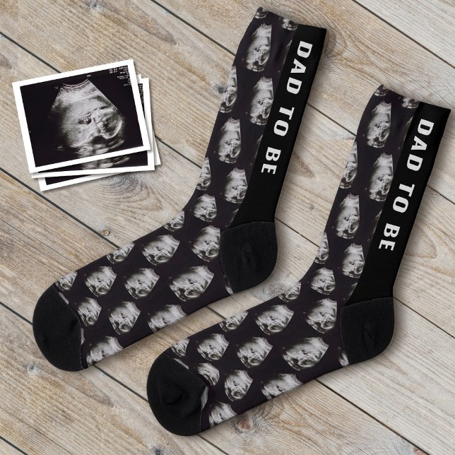 Dad to Be Ultrasound Photo 1st Father's Day Socks (Creator Uploaded)