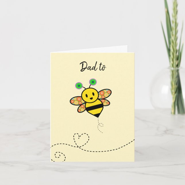 Dad to Bee Congratulations on your happy news Card (Front)