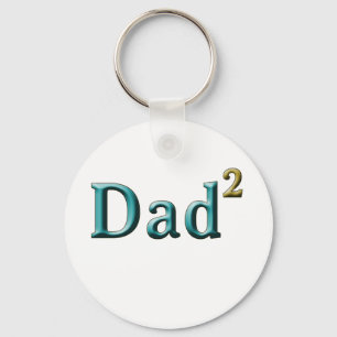 Dad to the Second Power Father's Day Gifts Keychain