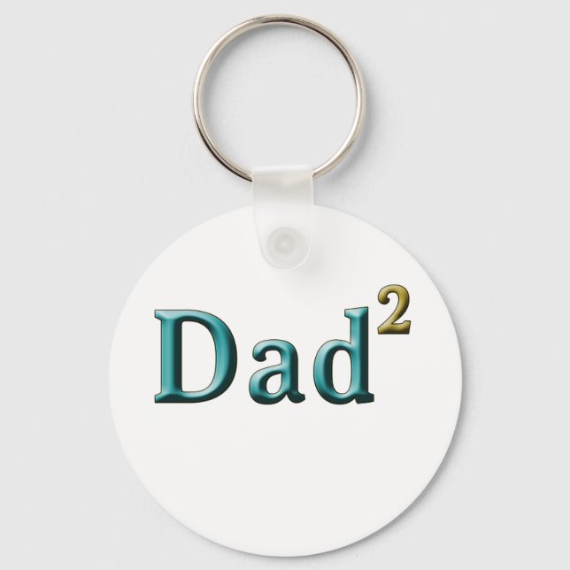 Dad to the Second Power Father's Day Gifts Keychain (Front)
