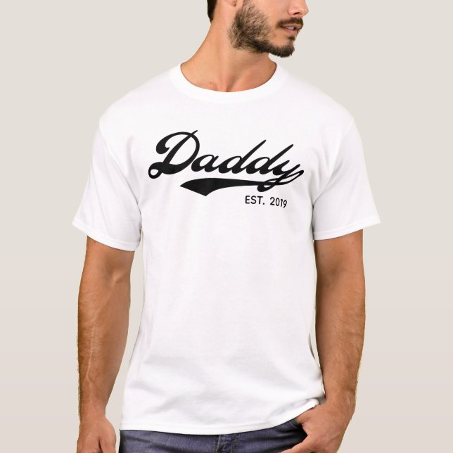 Dad TShirts - Est / Since 2019 (Personalized Year) (Front)