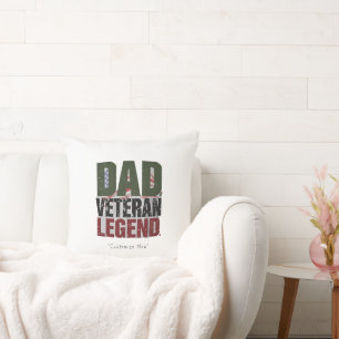 Dad Veteran Legend Pillow – Personalized Dad Gift