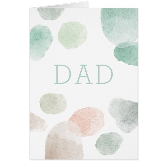Dad. Watercolor pastel abstract Happy fathers day (Front)