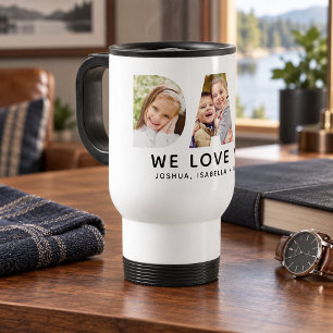 Dad We Love You 3 Photo Letter Travel Mug