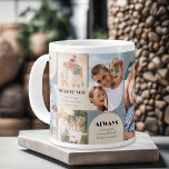 Dad We Love You Always 6 Photo Collage Jumbo Large Coffee Mug<br><div class="desc">Photo Mug for Dad with 6of your photos displayed in a modern collage with your custom text. Use the personalization template to add your photos and edit as much of the wording as you wish. If you want to change the colours to suit your home decor, then proceed to edit...</div>
