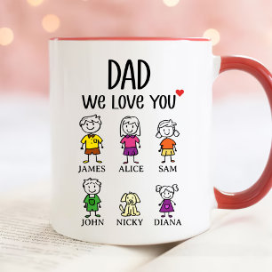 Dad We Love You Custom Fathers Day Mug