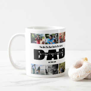 Dad, We Love You – Fathers Day 6 Photo Collage Coffee Mug