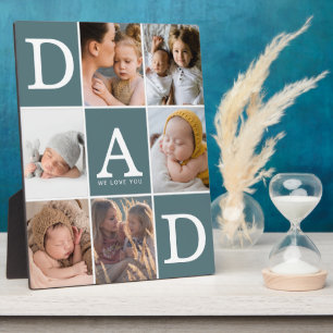 Dad We Love You Photo Collage Plaque