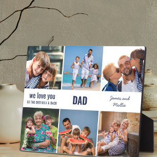 Dad We Love You to the Outfield and Back 6 Photo Plaque