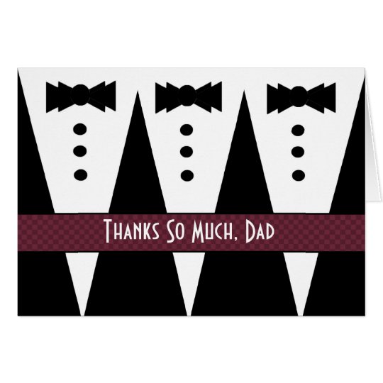 DAD Wedding Thank You - Three Tuxedos Card