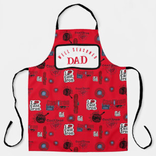 Dad Well Seasoned Cast Iron All-Over Print Apron