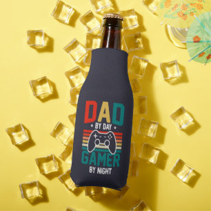 Dad who's a gamer; video games; Dad gift Bottle Cooler