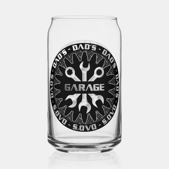 Dad Will Love This! Garage Bar Lounge Can Glass (Front)